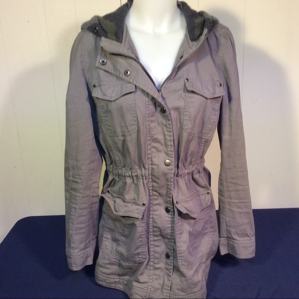 CoffeeShop New York hooded military style utility women’s jacket size medium